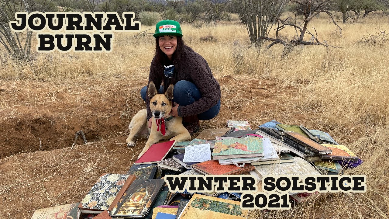 Journal burn on winter solstice 2021
