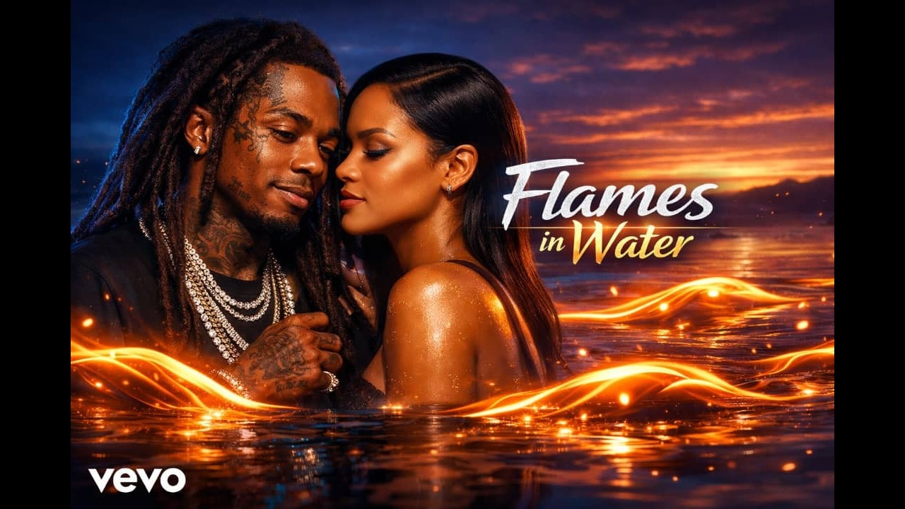 Lil Wayne Ft Rihanna And Damian Marley - Flames In Water (Music Video).