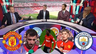 Manchester United vs Manchester City 21 United Win FA Cup Bruno Mainoo & Garnacho On Fire Reaction