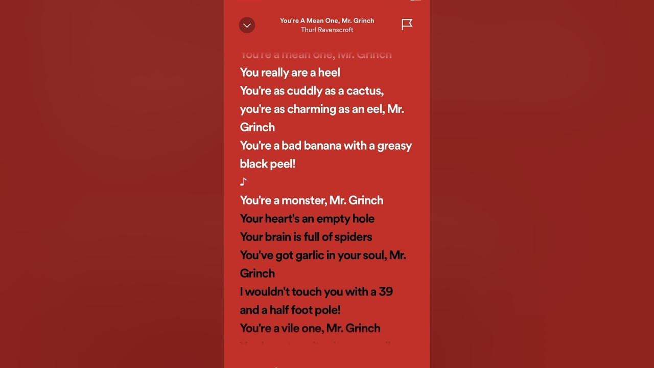 Thurl Ravenscroft - You’re A Mean One, Mr. Grinch #hits #tiktok #spotifylyrics #trending #christmas Thurl Ravenscroft - You’re A Mean One, Mr. Grinch #hits #tiktok #spotifylyrics #trending #christmas