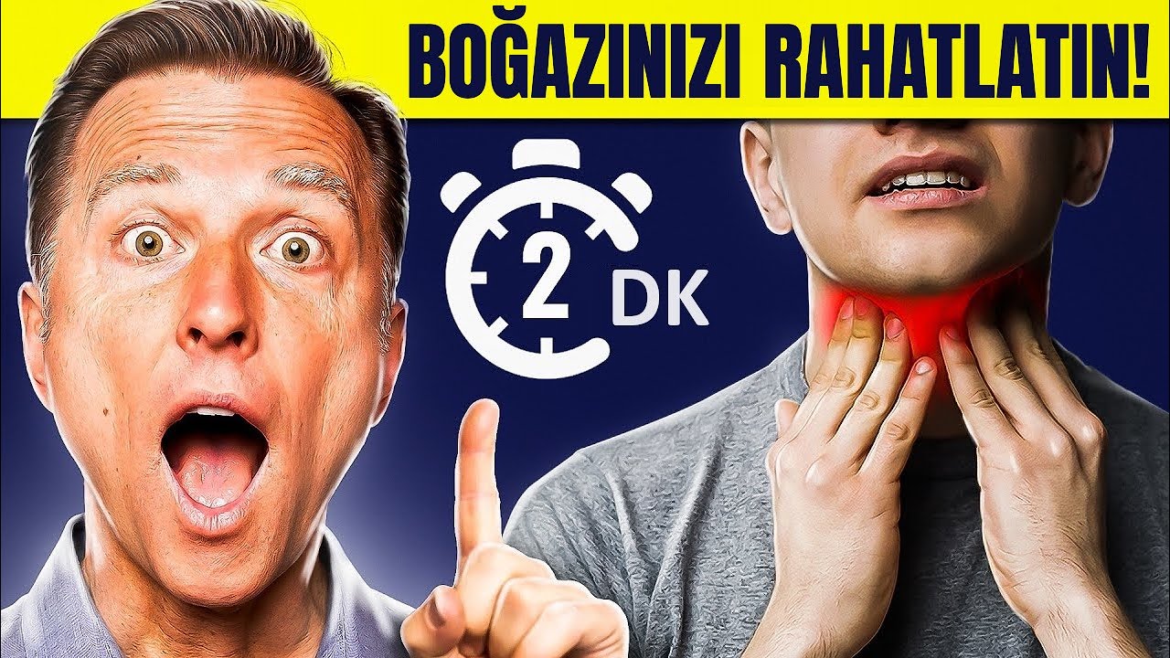 2 Dakikada Boğaz Ağrısından Kurtulma Yöntemi: İlaçsız ve Doğal! | Dr. Berg Türkçe
