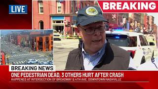 One dead, multiple hospitalized after being hit by vehicle on Broadway in downtown Nashville