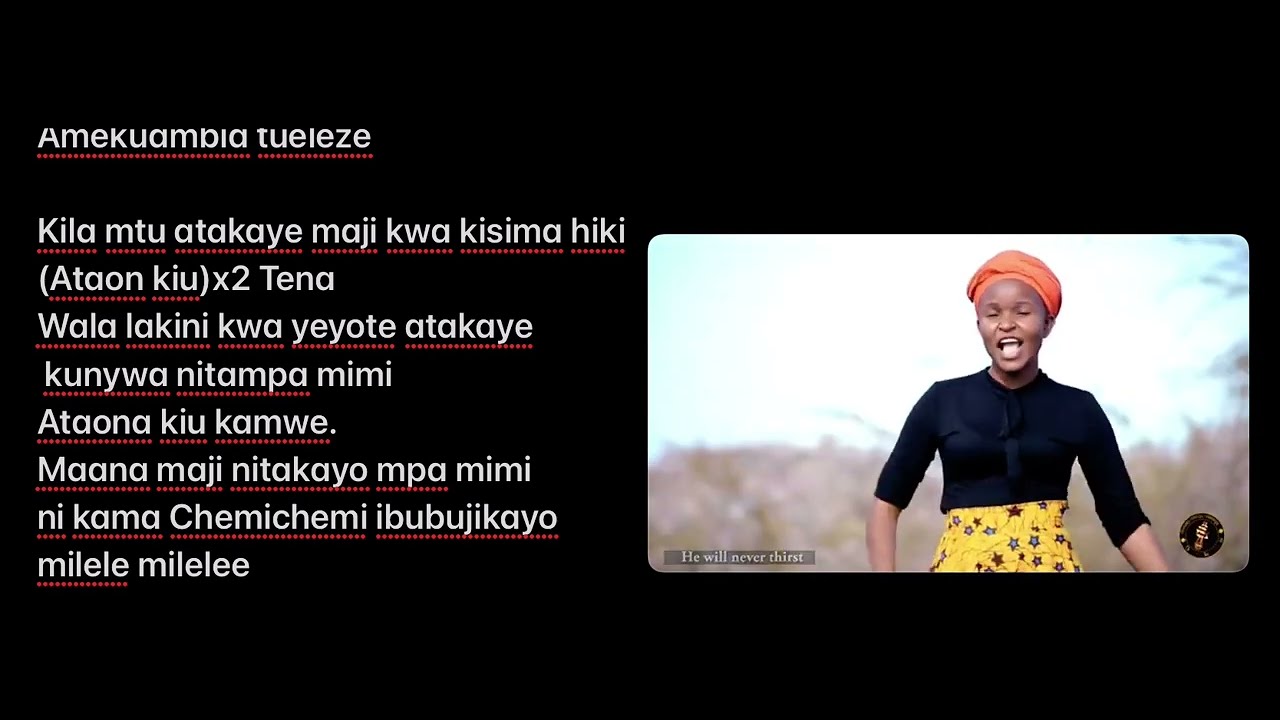 Yesu Nipe Maji   Msanii Music Group Lyrics edited by Lau Ghioc