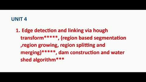 CEC 366 Image Processing important topics and questions