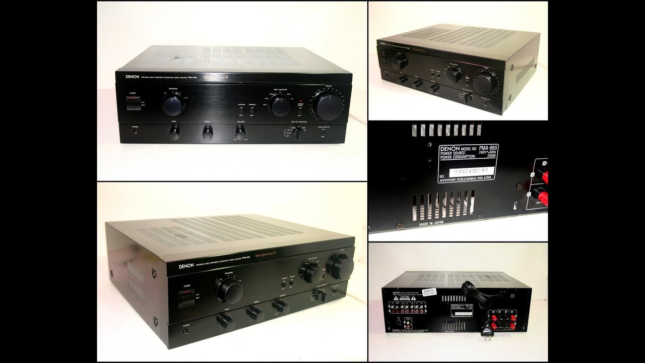 DENON PMA860 Class A Integrated Amplfiier (80W x 2) YouTube