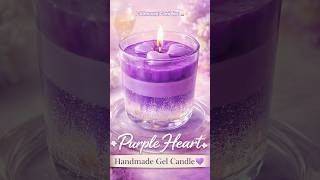 Purple Heart Gel Candle Aesthetic Handmade Candle Tutorial & Decor Idea