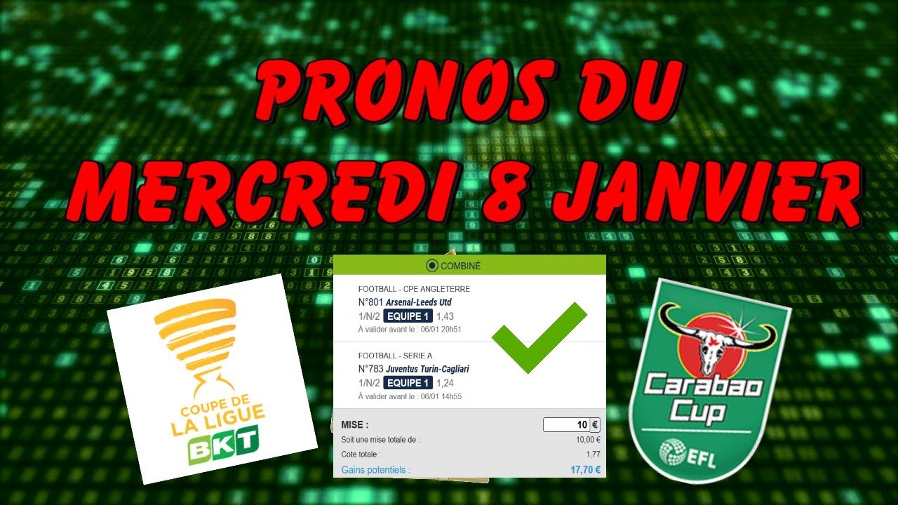 PRONOS PRONOSTIC GRATUIT MERCREDI 8 JANVIER YouTube