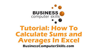 How to Calculate SUM and AVERAGE In Excel