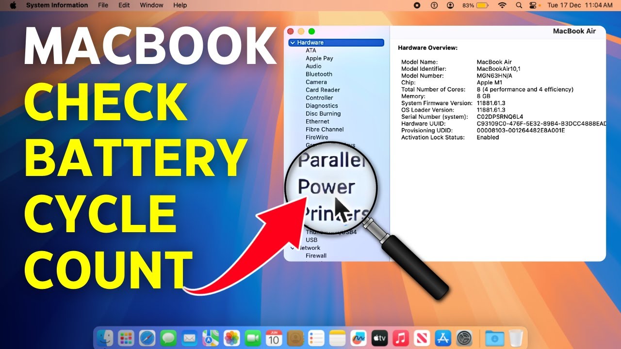 How to Check Battery Cycle Count on Mac? Count Battery Health Cycles in ...