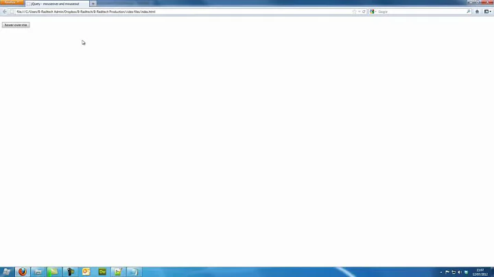 jQuery Tutorial 22 - mouseover and mouseout