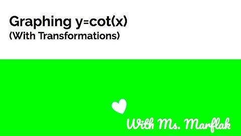 Graphing y = cot(x) With All Transformations