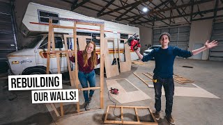 RV Renovation - FINALLY Building Back Our Walls! (Ep. 18)