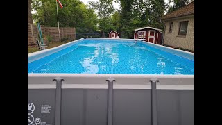 Aufbau Intex Pool 733x366x132 mit Salzwasseranlage