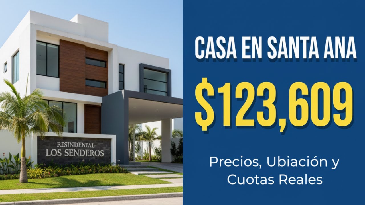 Nueva Residencial Los Senderos en Santa Ana 🇸🇻 | Precios, ubicación y cuotas reales  Precio $123.609