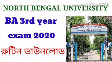 NBU BA/b.sc/b.com 3rd year exam routine. north bengal university UG (1+1+1system) Honours/General
