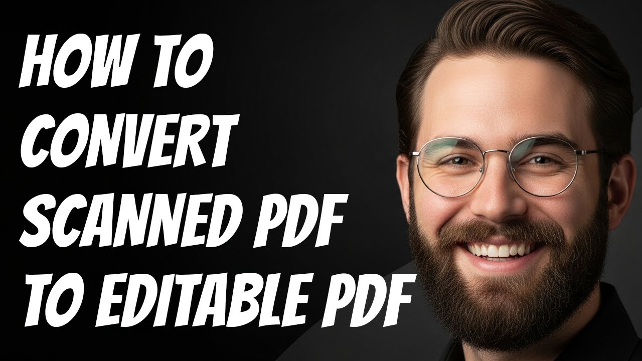 How To Convert Scanned PDF To Editable PDF Easy Method - YouTube