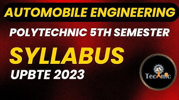 Automobile engineering New Syllabus Mechanical 5th semester | Polytechnic 5th semester | upbte