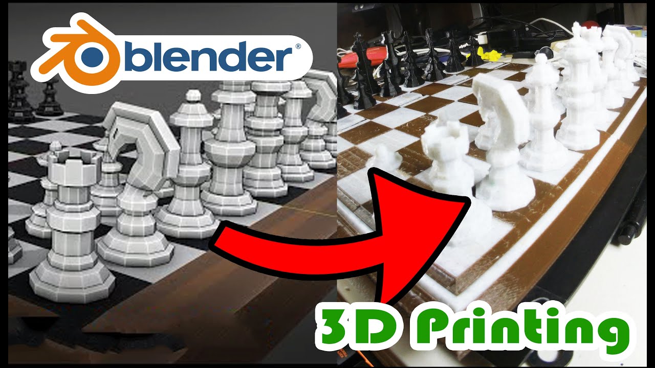 3D Printing A Chess Set Modeled In 10 Minutes - Youtube