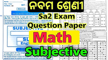 sa2 exam 9th class 2023 math question paper/ 9th class sa2 question paper 2022-23