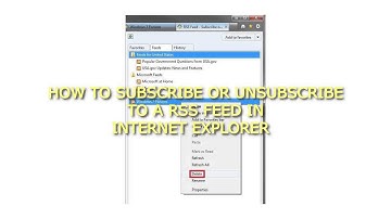 How to Subscribe or Unsubscribe to a RSS Feed in Internet Explorer