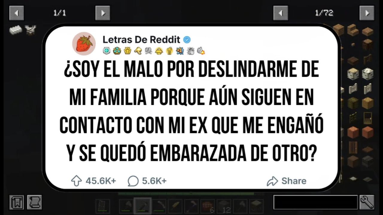 SOY EL MALO POR DESLINDARME DE MI FAMILIA PORQUE AÚN SIGUEN EN CONTACTO CON MI EX