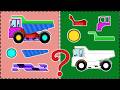 Build The Perfect Colorful Dump Truck - Assemble All Parts To Complete 🚛 | Funny Vehicles Puzzle