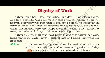 Dignity Of Work part I||Class 10 English Dignity Of Work||#englishclass10||Sindh text book board