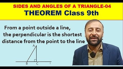 From a point outside a line, the perpendicular is the shortest distance from the point to the line
