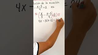 ‍ Ecuación de Primer Grado con Fracciones | Pregunta tipo #examenunam #elprofeluis #guiaunam