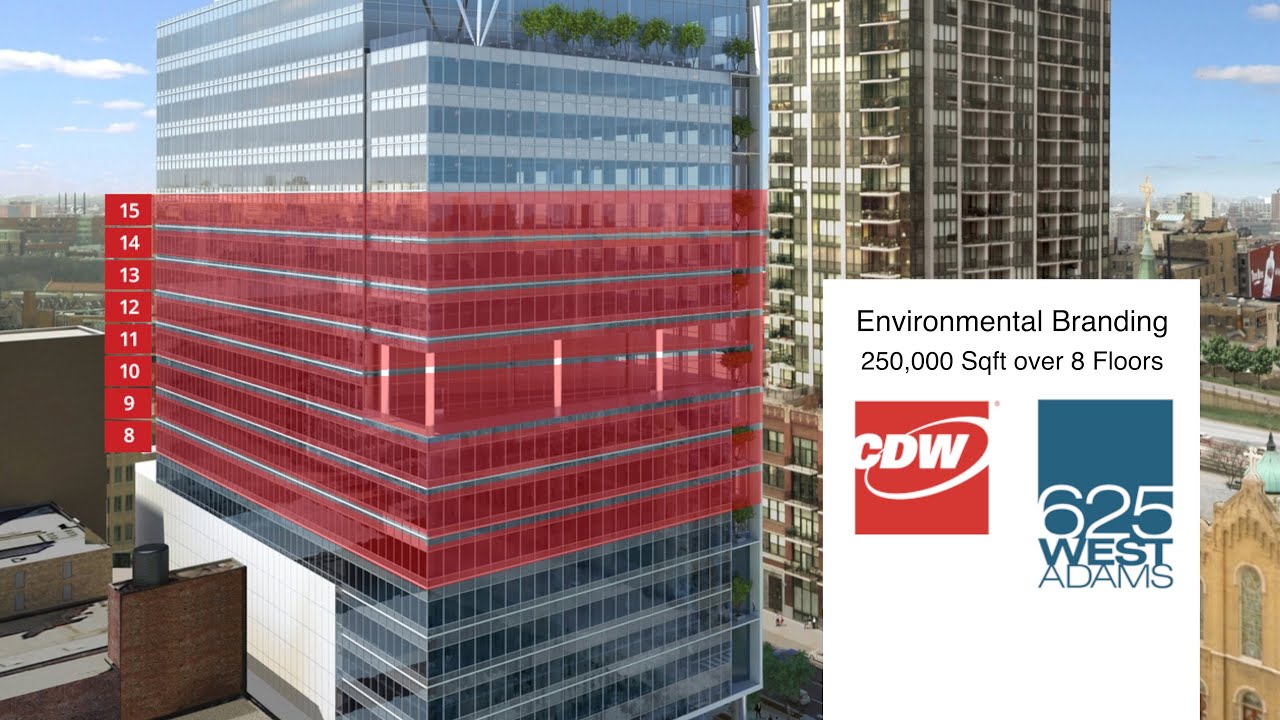 Environmental Branding in Chicago at CDW Office YouTube