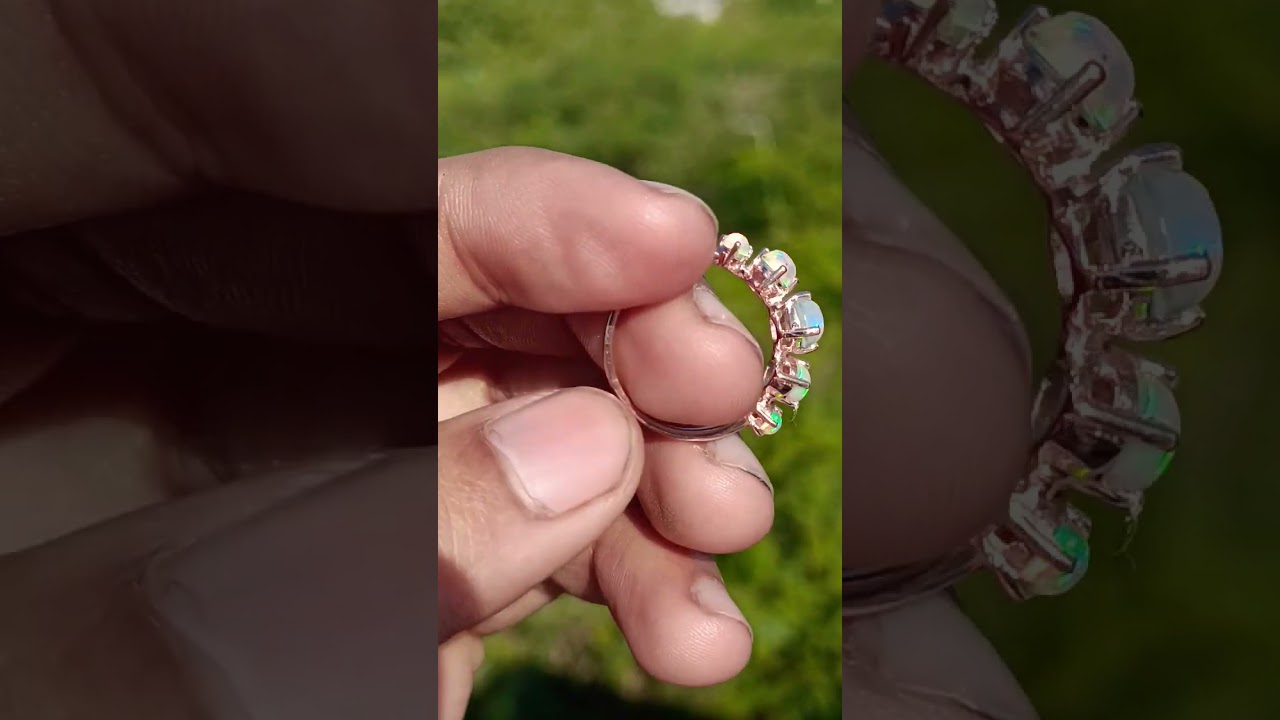 NATURAL OPAL PROMISE RING 