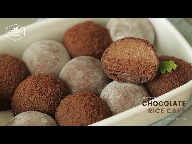 동글동글 예쁜~ღᴗღ  초코 크림 찹쌀떡 만들기 : Chocolate Cream Rice Cake Recipe : チョコレートクリームもち | Cooking tree