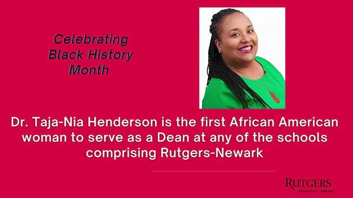 Rutgers-Newark Black History: Taja-Nia Henderson, ...