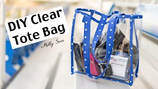 How to Make a No Sew Clear Vinyl Bag 