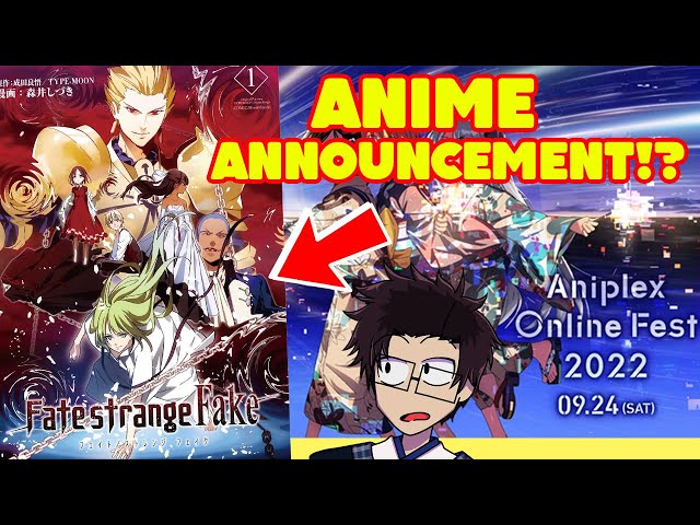 Will Fate/strange Fake Anime be Announced Today During Aniplex Online Fest  2022? 