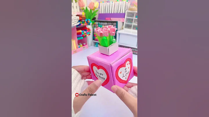 DIY jumping surprise gift box 🎀 Mother’s Day gift