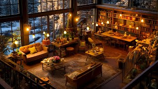 Jazz Relaxing Music at Cozy Winter Coffee Shop Ambience ☕ Smooth Piano Jazz Music to Study, Relax