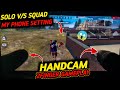 Free Fire Handcam😅2 Finger Gameplay Solo v/s Squad || My Phone Setting