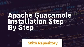 Apache guacamole installation step by step