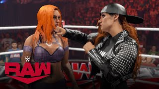 WWE 2K23 RAW BECKY LYNCH PROMO + GIGI DOLIN CHALLENGE BECKY LYNCH TO A TITLE MATCH AT ROYAL RUJMBLE