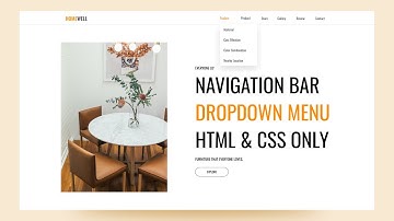 Navigation Bar with Submenu Dropdown in Hover Using HTML and CSS Only | Simple Navbar Menu