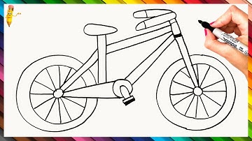 How To Draw A Bicycle Step By Step 🚲 Bike Drawing Easy