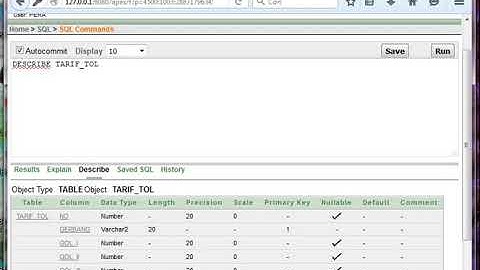 tutorial membuat table sederhana di oracle