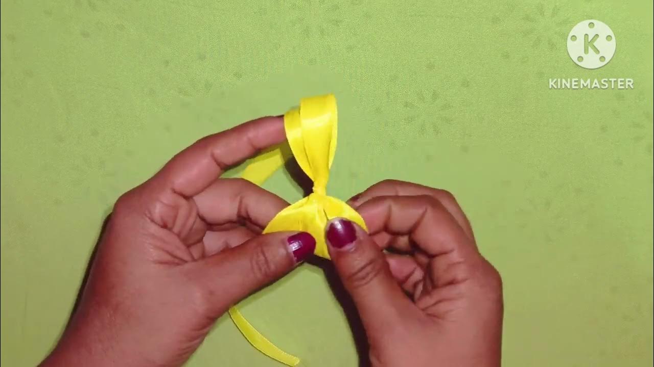 How To Make ribbon Bow 🎀Simple and Easy Bow Making craft with