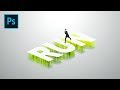 Create 3D text Effects With Motion Blur - Photoshop Tutorial