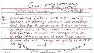 Vertical Curve | Falling gradient meet raising gradient | Prashant YT | BE Civil | Surveying 2nd |