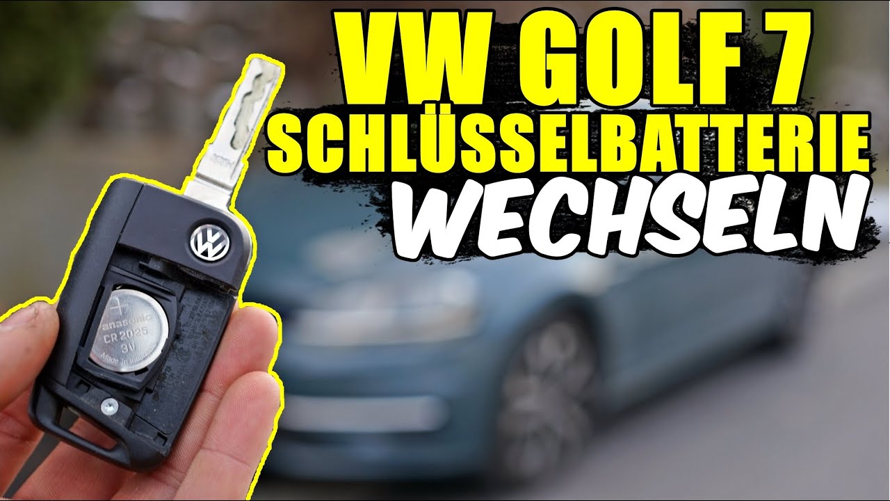 VW GOLF 7 SCHLÜSSELBATTERIE WECHSELN / TAUSCHEN TUTORIAL / ANLEITUNG ( IN  60 SEKUNDEN ERLEDIGT ✔️) 
