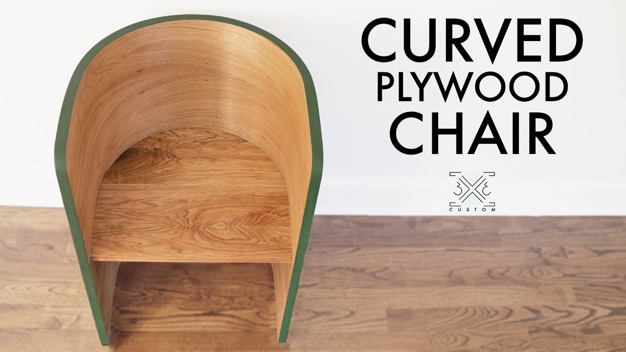 ⁣CURVED Plywood Chair Using BENDABLE PLYWOOD and Veneer