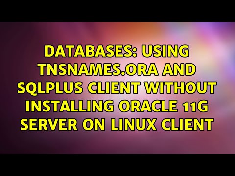 Using tnsnames.ora and sqlplus client without installing oracle 11g server on linux client