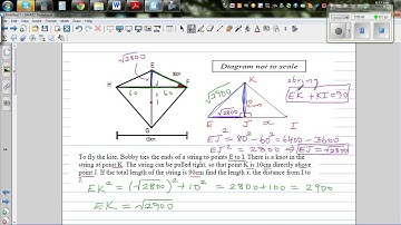 Application of Pythagoras theorem in the making of a kite